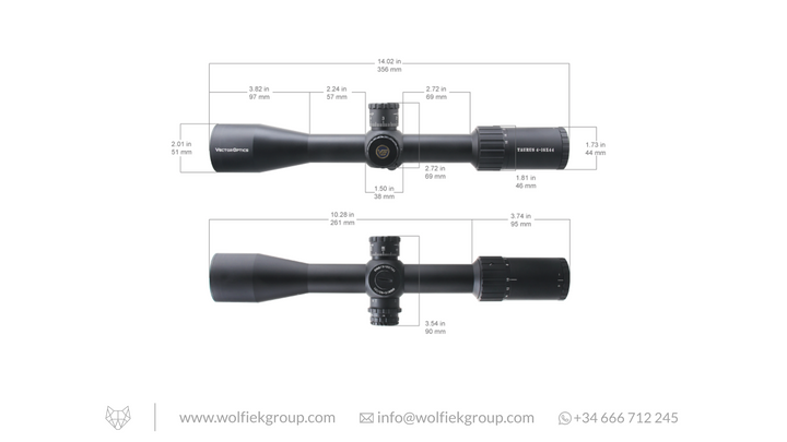 Vector Optics TAURUS 4-16x44 with measurements