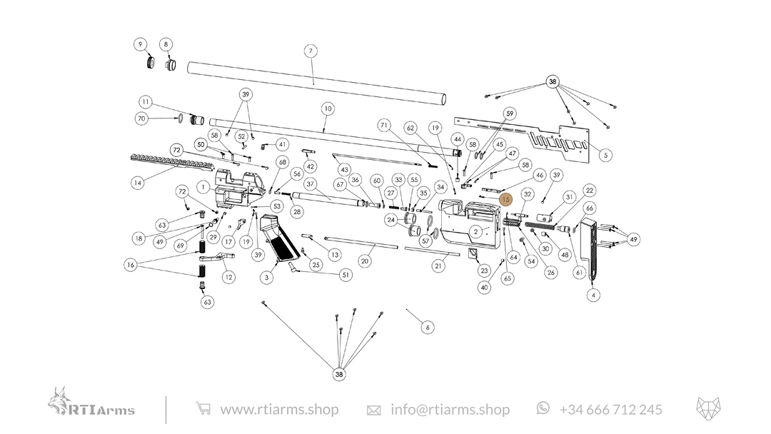 Spare parts diagram for RTI Prophet IIç